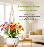 35 inch Macrame Plant Hanger for 5-10 Pot Indoor wall Window Boho Long Crochet W... - Image 3