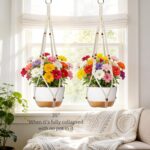 35 inch Macrame Plant Hanger for 5-10 Pot Indoor wall Window Boho Long Crochet W... - Image 4