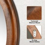 CULER Round Wall Mirrors 30 Inch,Wood Rustic Decorative Transitional Mirror with... - Image 3