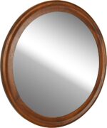 CULER Round Wall Mirrors 30 Inch,Wood Rustic Decorative Transitional Mirror with... - Image 5