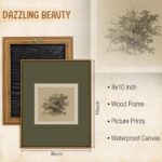 Vintage Canvas Wall Art Antique Tree Sketch Landscape Painting Prints Rustic Nat... - Image 3