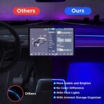 Nestour Interior Car Neon Lights Fit for Tesla Model 3 Y 2021 2022 2023 (Center ... - Image 6