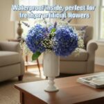 WeDoDecor White Vase Real Marble for Home Centerpiece for Dining Table, 10 inch ... - Image 4