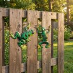 2 PCS Metal Frog Wall Decor, 3D Outdoor Wall Art Sculptures, Iron Animal Hanging... - Image 5