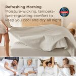 Bedsure Queen Bed Sheets - Cotton Linen Sheet Set, PureWoven Soft, Breathable & ... - Image 4