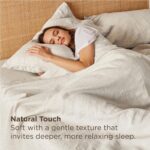 Bedsure Queen Bed Sheets - Cotton Linen Sheet Set, PureWoven Soft, Breathable & ... - Image 6