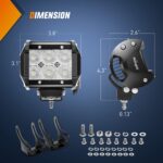 Nilight Led Pods 2Pcs 18W 1260LM Flood Off Road Lights Super Bright Driving Work... - Image 3