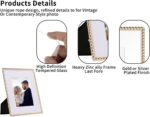 High-End Zinc Alloy 5x7'' Gold Photo Frames - Modern Rope Profile,Elegant Velvet... - Image 5