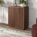 Henn&Hart 28" Fluted Wooden Accent Cabinet, Ribbed Modern Sideboard Buffet Cabin... - Image 3