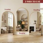 Suidia 58"x18" Arched Full Length Mirror with Stand, Full Body Mirror with Alumi... - Image 7