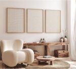 Beige Abstract Wall Art Pictures Set of 3 Boho Modern Canvas Wall Decor Neutral ... - Image 5