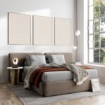 Beige Abstract Wall Art Pictures Set of 3 Boho Modern Canvas Wall Decor Neutral ... - Image 7