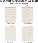 Beige Abstract Wall Art Pictures Set of 3 Boho Modern Canvas Wall Decor Neutral ... - Image 8