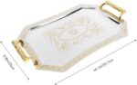 Cabilock Decorative Cake Tray 14.05X9.84 Inch Retro European Style Wedding Desse... - Image 3