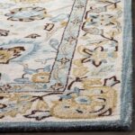 SAFAVIEH Antiquity Collection 4' x 6' Peacock / Blue AT812B Handmade Traditional... - Image 3