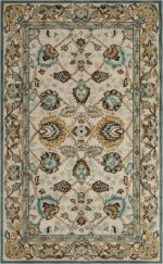 SAFAVIEH Antiquity Collection 4' x 6' Peacock / Blue AT812B Handmade Traditional... - Image 6