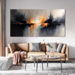 Abstract Canvas Wall Art Decor Black and White Wall Art Prints Art Work for Wall... - Image 6