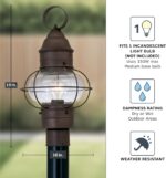 Designers Fountain Outdoor Lamp Post Light Fixture, Classic Rustic Finish, Weath... - Image 5