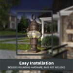 Designers Fountain Outdoor Lamp Post Light Fixture, Classic Rustic Finish, Weath... - Image 6