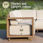MIXPATIO Patio Sectional Furniture Set, 6 Piece Outdoor Wicker Sofa Couch Set, Y... - Image 3