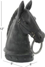 Deco 79 Polystone Horse Decorative Sculpture Antique Style Head Home Decor Statu... - Image 5