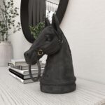 Deco 79 Polystone Horse Decorative Sculpture Antique Style Head Home Decor Statu... - Image 8