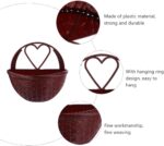 4pcs Plastic Simulated Rattan Wall Hanging Flower Pots Basket Set Indoor Outdoor... - Image 4