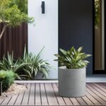 Kante 15.7" Dia Round Concrete Planter, Modern Style Large Cylindrical Plant Pot... - Image 6