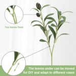 10pcs Faux Olive Leaves Stems 10” Tall Artificial Plants Olive Tree Branches for... - Image 4