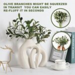 10pcs Faux Olive Leaves Stems 10” Tall Artificial Plants Olive Tree Branches for... - Image 5