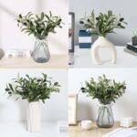 10pcs Faux Olive Leaves Stems 10” Tall Artificial Plants Olive Tree Branches for... - Image 7