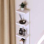 LitaEther 4 Tier White Lack Shelf Vanity Wall Shelf with 10 Crystal Hooks - Mult... - Image 6
