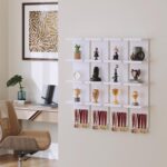 LitaEther 4 Tier White Lack Shelf Vanity Wall Shelf with 10 Crystal Hooks - Mult... - Image 7