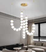 Modern Chandeliers LED Dimmable Light Acrylic Balls Ceiling Pendant Lighting for... - Image 3