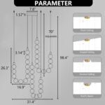 Modern Chandeliers LED Dimmable Light Acrylic Balls Ceiling Pendant Lighting for... - Image 4