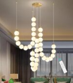Modern Chandeliers LED Dimmable Light Acrylic Balls Ceiling Pendant Lighting for... - Image 8