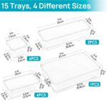 Vtopmart 15 PCS Clear Plastic Drawer Organizers Set, 4-Size Versatile Bathroom a... - Image 6