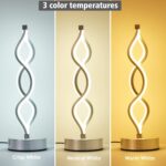 NUÜR Gold Lamps for Bedrooms Set of 2, Small Table Lamp, 3 Colour Temperature, 1... - Image 6