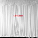 MYOYAY Ice Silk White Backdrop Curtain 10x10ft Wedding Stage Backdrop Drapes Wri... - Image 3