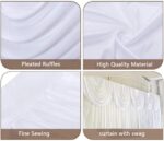 MYOYAY Ice Silk White Backdrop Curtain 10x10ft Wedding Stage Backdrop Drapes Wri... - Image 4