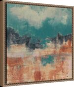 Amanti Art Framed Canvas Wall Art 16x16 Teal Sky II by Jennifer Goldberger, Fram... - Image 3