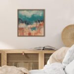 Amanti Art Framed Canvas Wall Art 16x16 Teal Sky II by Jennifer Goldberger, Fram... - Image 6