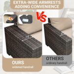 Jing's Villa 6-Piece Patio Furniture Set, All-Weather Outdoor Wicker Sectional S... - Image 3