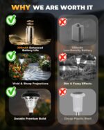 Solar Pathway Lights Outdoor 10 Pack Waterproof Solar Garden Lights Auto On/Off ... - Image 5