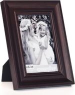 Yaetm 4x6 Picture Frame Set of 4, 1.4” Wide Molding & Dark Brown Photo Frames wi... - Image 3