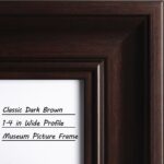 Yaetm 4x6 Picture Frame Set of 4, 1.4” Wide Molding & Dark Brown Photo Frames wi... - Image 4