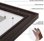 Yaetm 4x6 Picture Frame Set of 4, 1.4” Wide Molding & Dark Brown Photo Frames wi... - Image 5