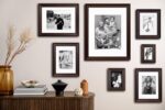 Yaetm 4x6 Picture Frame Set of 4, 1.4” Wide Molding & Dark Brown Photo Frames wi... - Image 8