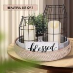Rustic Farmhouse Decor Set of 7 - for Living Room Dining Table Centerpieces Fire... - Image 5