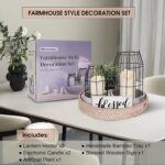 Rustic Farmhouse Decor Set of 7 - for Living Room Dining Table Centerpieces Fire... - Image 6